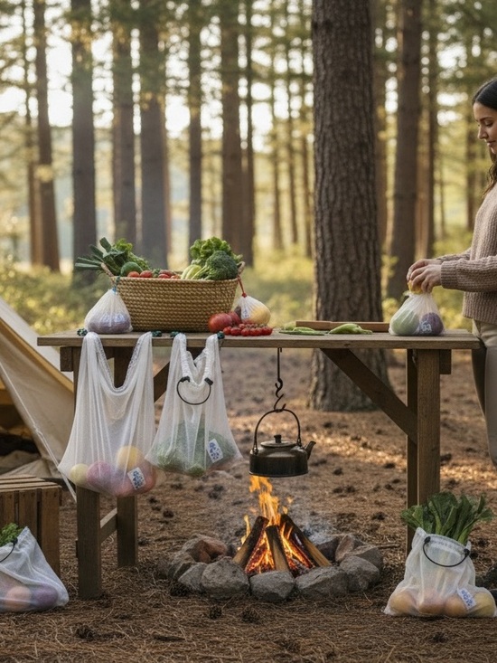 EARLY WINTERS now Orvis Other - Orvis Set of 6 White Finer Mesh Reusable Storage Bags Camping Produce Laundry